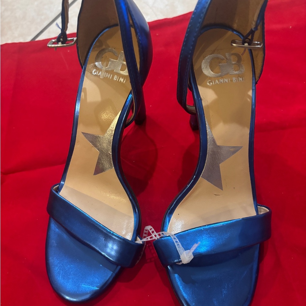 Gianni Bini Metallic Blue Heels